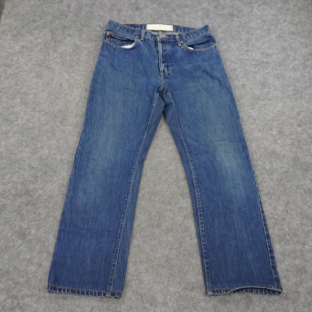Ralph Lauren Jeans Womens 10 Blue Denim Pants Red Selvedge Button Fly Premium